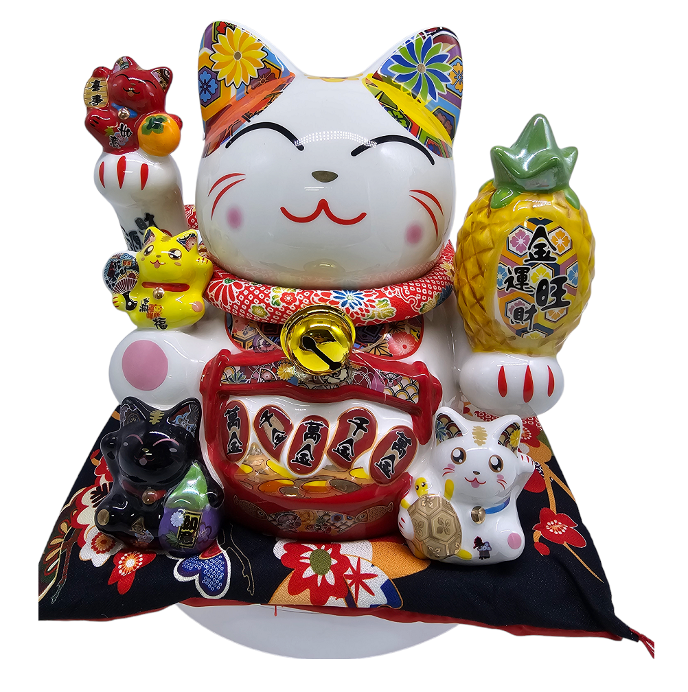 FBA108#2 8IN ”金運招財“ 招财猫