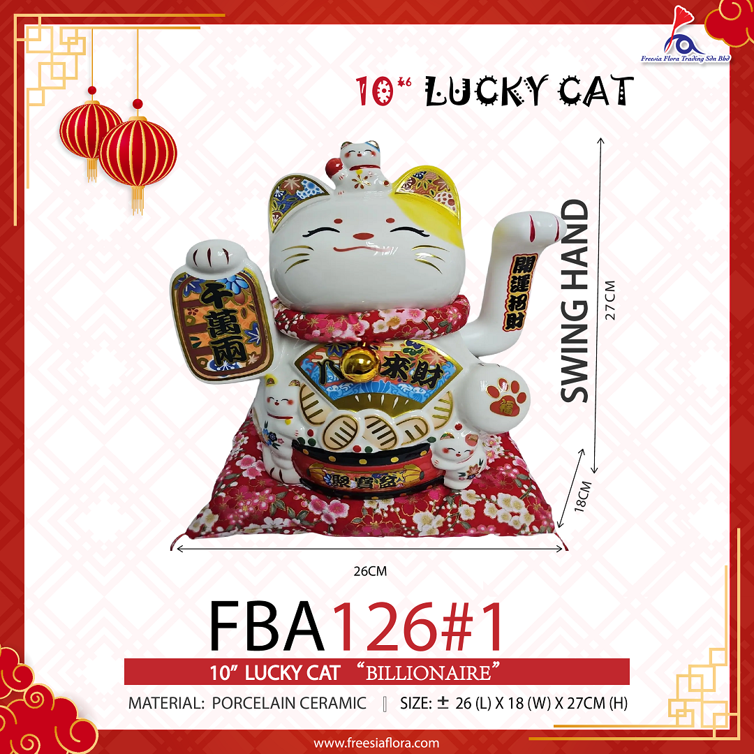FBA126#1 10IN "BILLIONAIRE" 招财猫