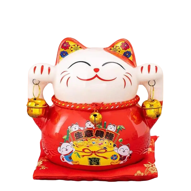 FBA127#1 5IN LUCKY CAT (RED) 生意興隆