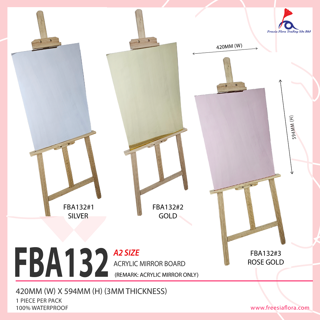 FBA132 A2 Size Rectangle Shape Acrylic Mirror Board (Mirror Only)