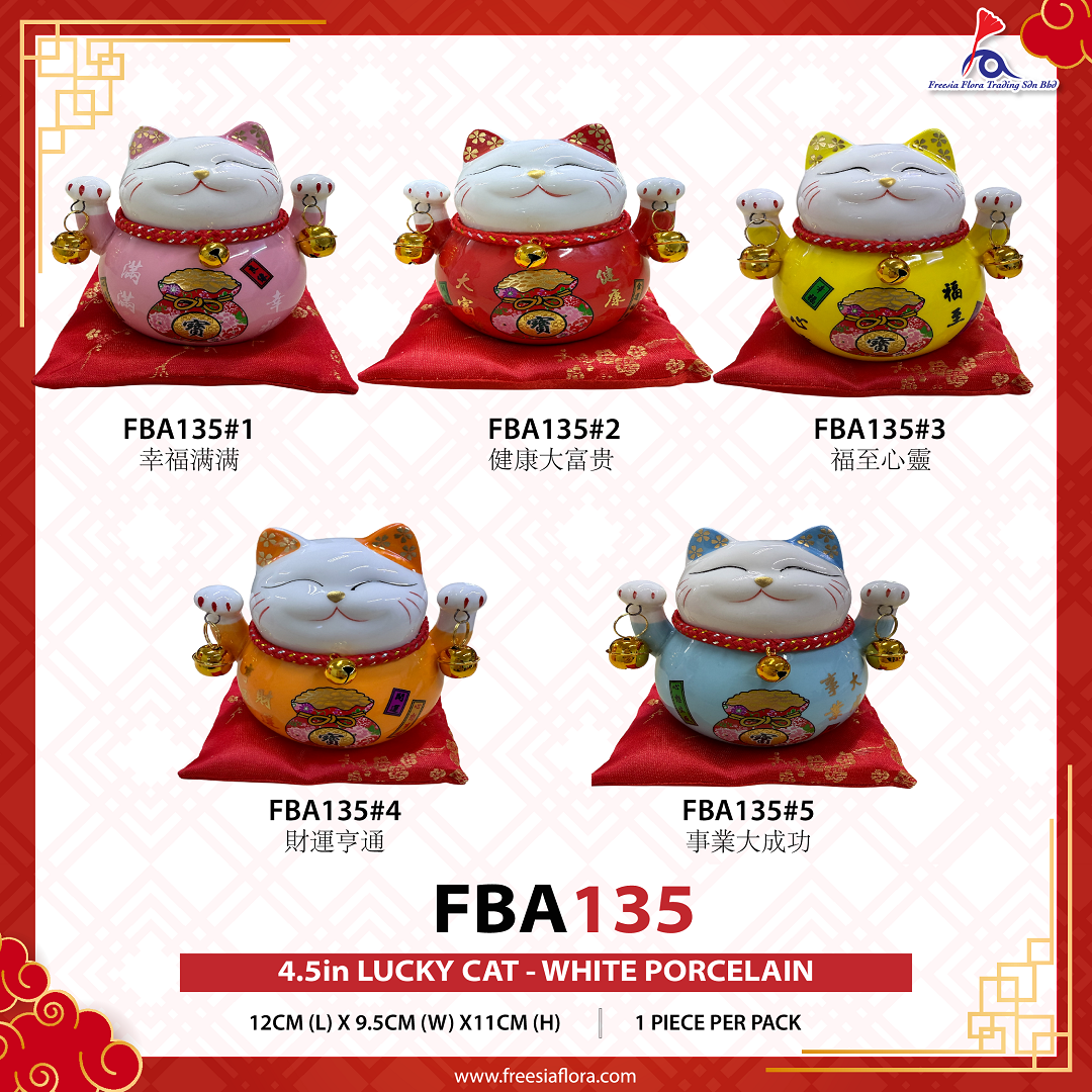 FBA135#1 4.5IN LUCKY CAT 幸福满满 - PINK