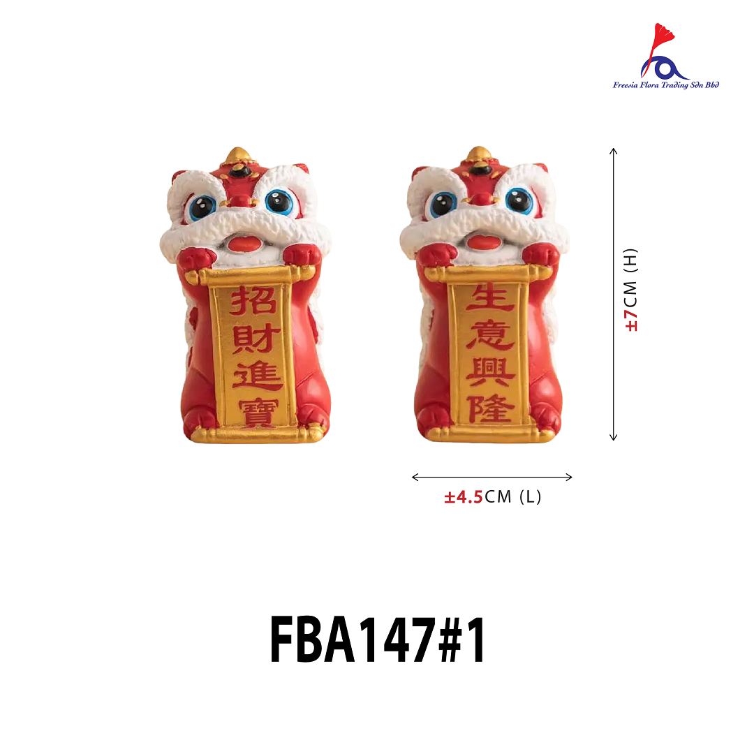 FBA147#1 1IN Premium Lion Dance set (醒狮石狮子摆件)
