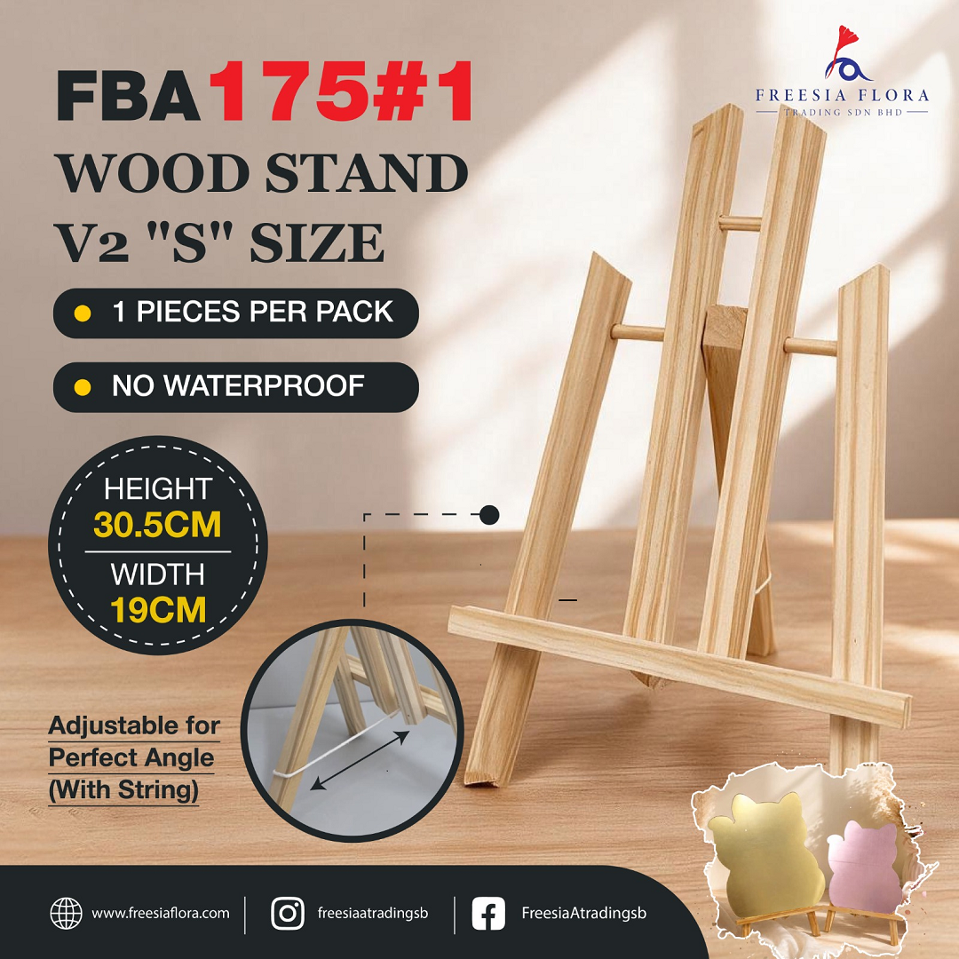 FBA175#1 Wood Stand V2 "S" Size (19cm(W) x 30.5cm(H))