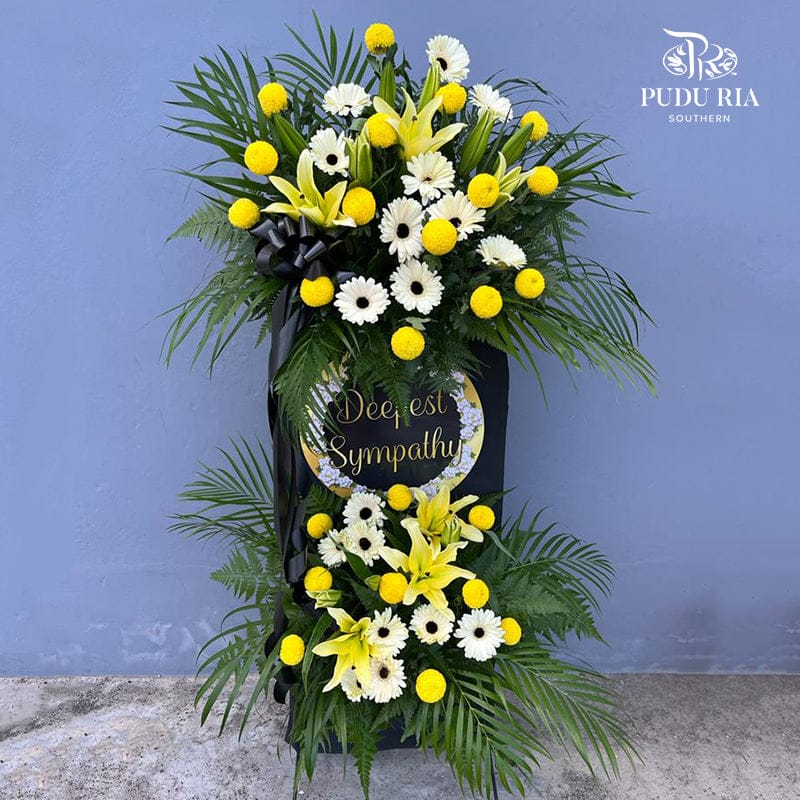 FREESIA Condolences Cards (L) - FBD021 Deepest Sympathy