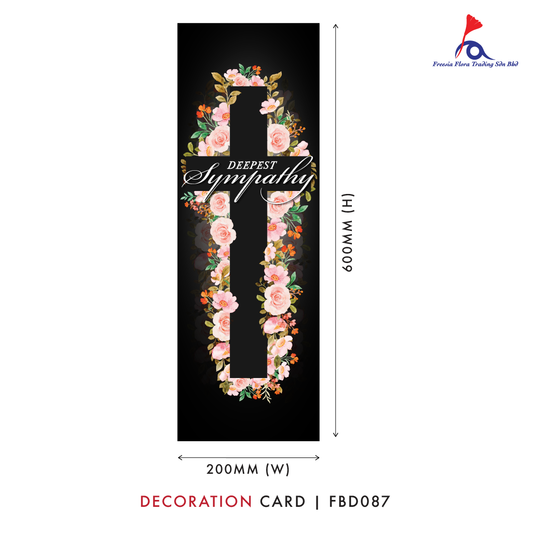 FREESIA Condolences Cards (L) - FBD087 Deepest Sympathy