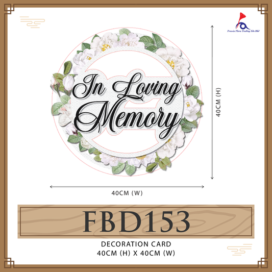 FREESIA Condolences Cards (L) - FBD153 In Loving Memory