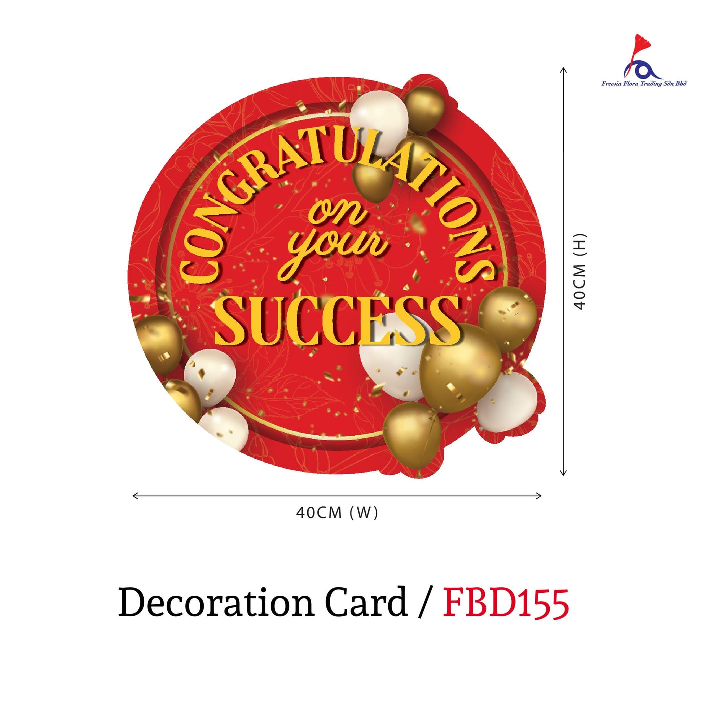 FREESIA Grand Opening Cards (L) - FBD155 CONGRATULATIONS ON YOUR SUCCESS