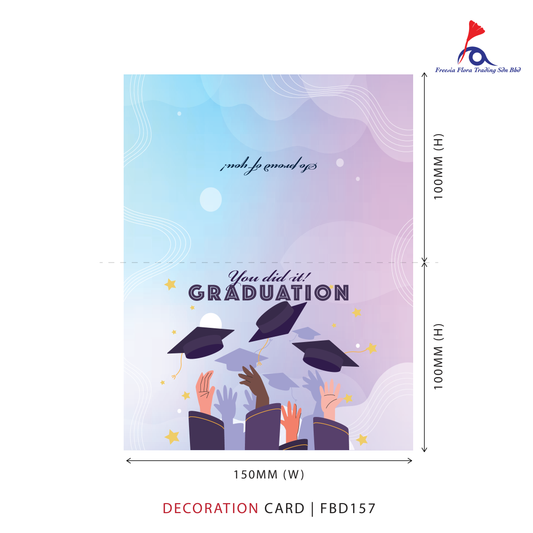 FBD157 Graduation Card - You Did It! Graduation (Folded Type)