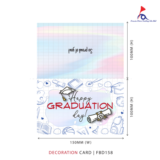 FBD158 Graduation Card - Happy Graduation Day! (Folded Type)