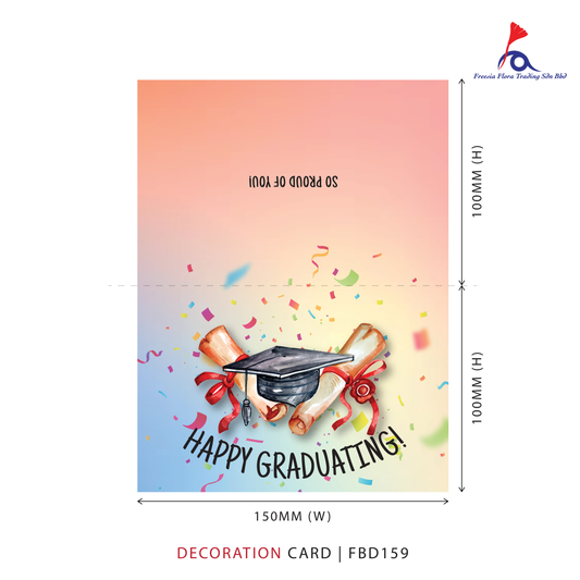 FBD159 Graduation Card - Happy Graduating! (Folded Type)
