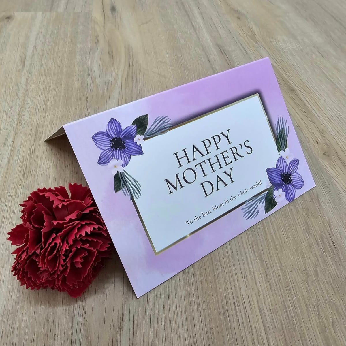 FBD161 Mother's Day Card - HAPPY MOTHER'S DAY (Folded Type)