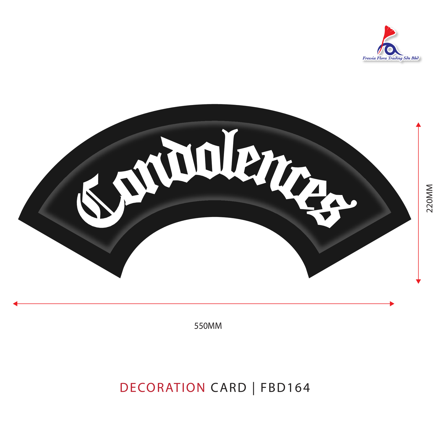 FREESIA Condolences Cards (L) - FBD164 Condolences