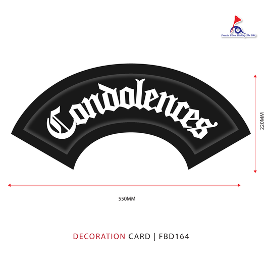 FREESIA Condolences Cards (L) - FBD164 Condolences