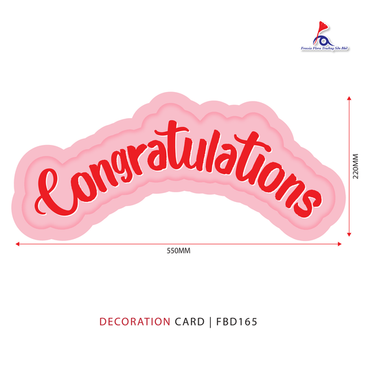 FREESIA Grand Opening Cards (L) - FBD165 Congratulations