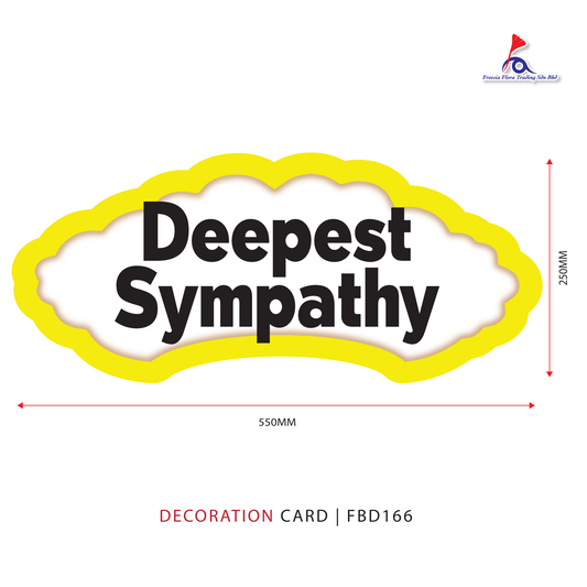 FREESIA Condolences Cards (L) - FBD166 Deepest Sympathy