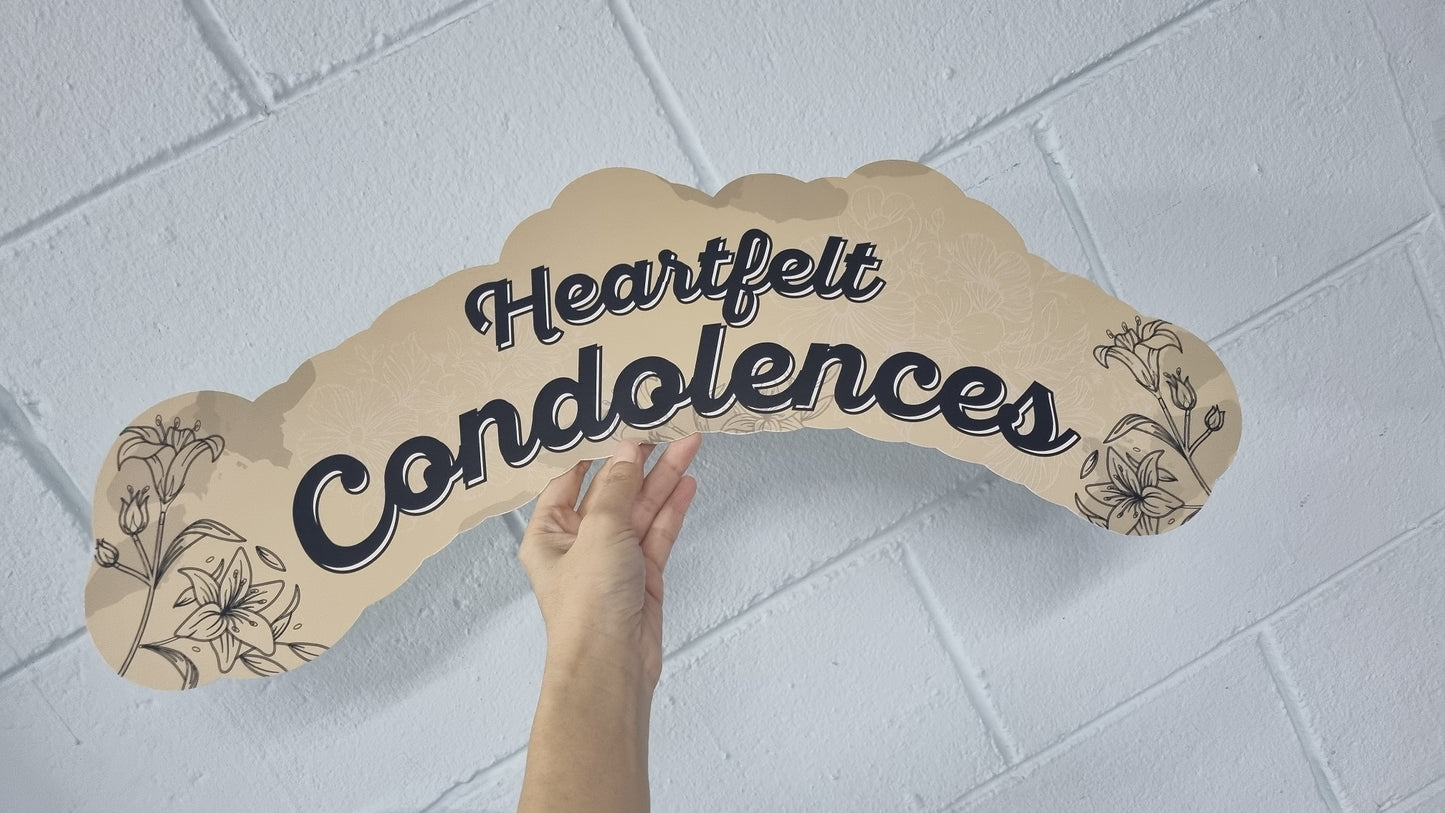 FREESIA Condolences Cards (L) - FBD174 Heartfelt Condolences