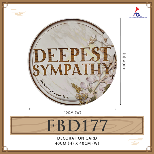 FREESIA Condolences Cards (L) - FBD177 DEEPEST SYMPATHY