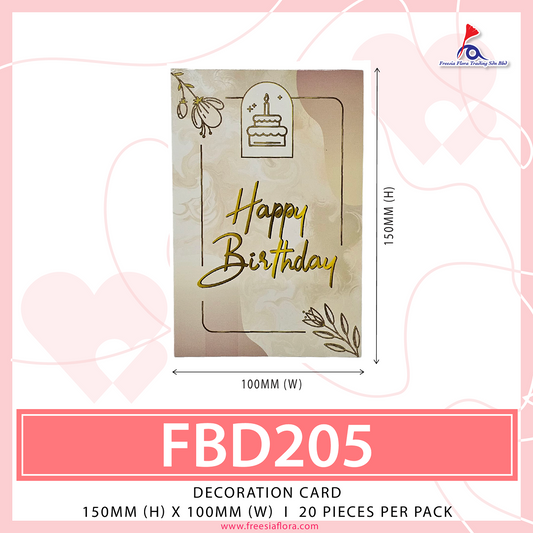 FREESIA BIRTHDAY'S Day Cards - FBD205 Happy Birthday