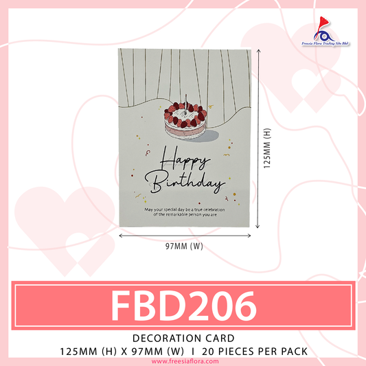 FREESIA BIRTHDAY'S Day Cards - FBD206 Happy Birthday