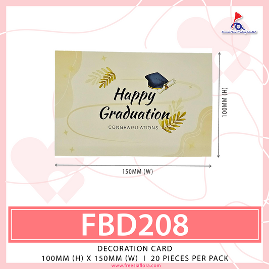 FREESIA GRADUATION'S Day Cards - FBD208 Happy Graduation