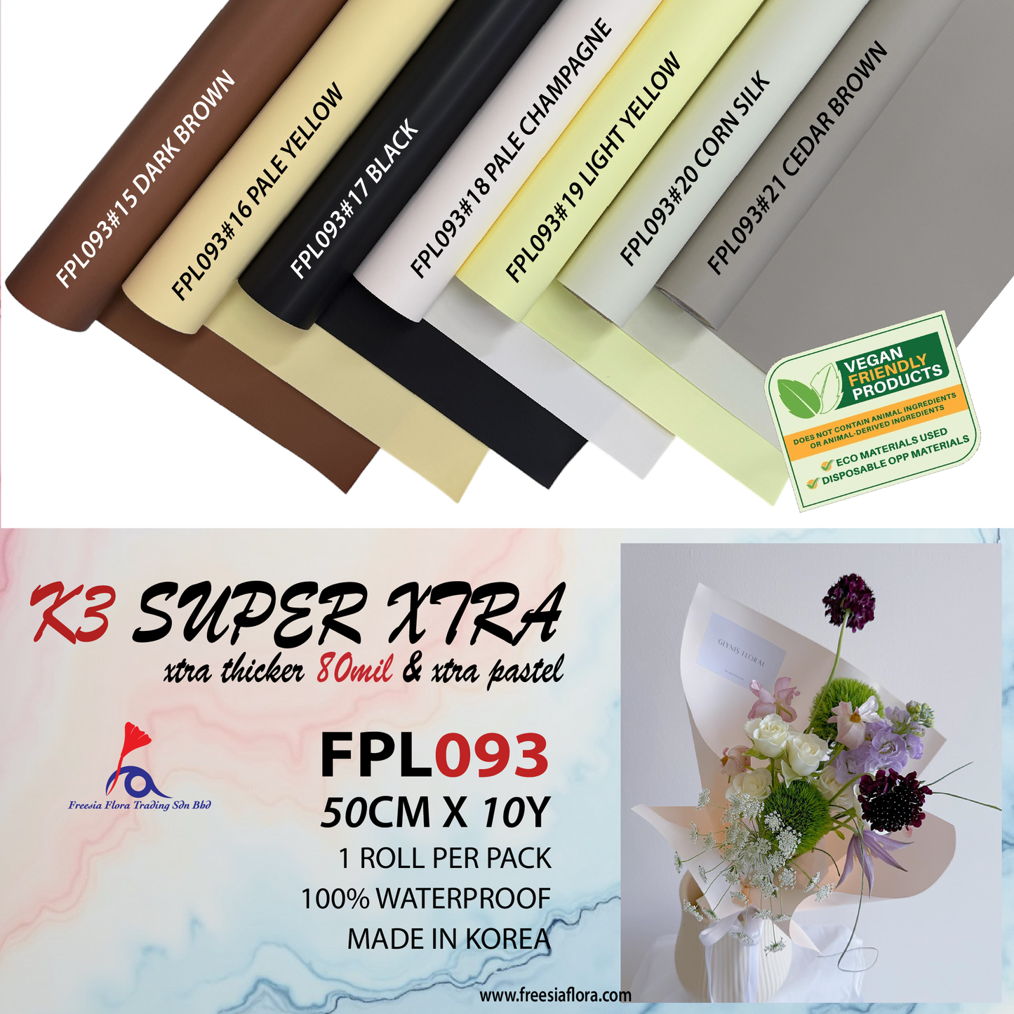 FPL093 KOREA K3 Super Xtra Thick & Pastel OPP Wrapper (PART II)