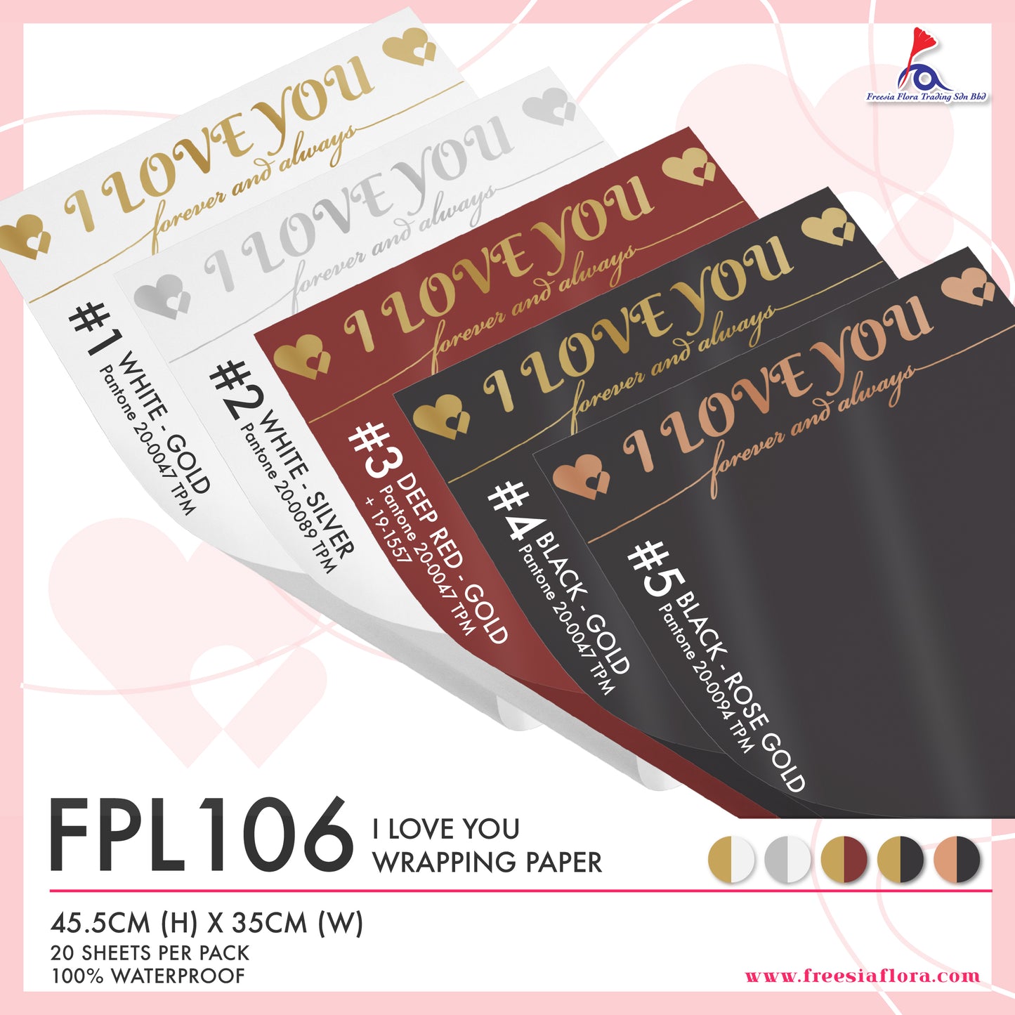 FPL106 I LOVE YOU OPP Matte Wrapper