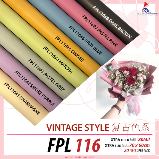 FPL116 FREESIA OPP Xtra Size Xtra Thick Xtra Pastel (60*70cm)
