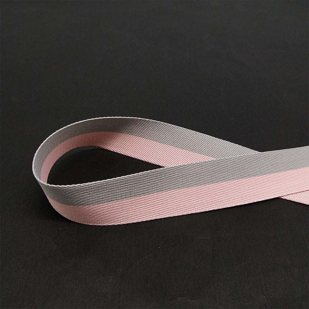 FRB067 DUO COLOUR CANVAS RIBBON 25MM X 10Y