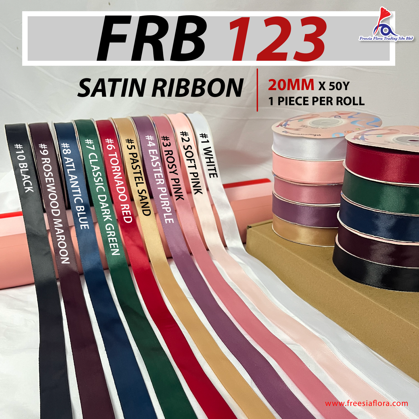 FRB123 SATIN RIBBON (20MM*50Y)(Soft)