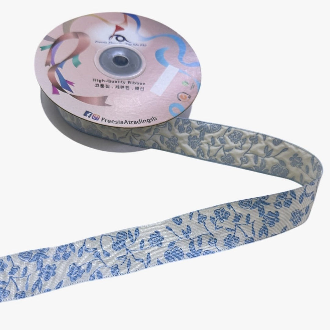 FRB128 Floral Collection Fabric Ribbon (25MM*10Y)