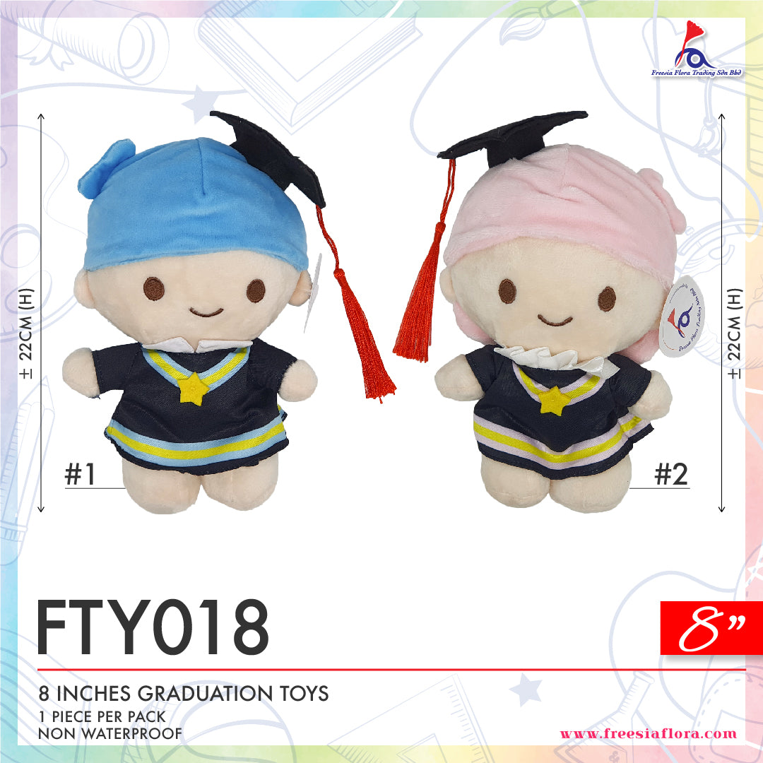 FTY018 8IN GRADUATE BEAR