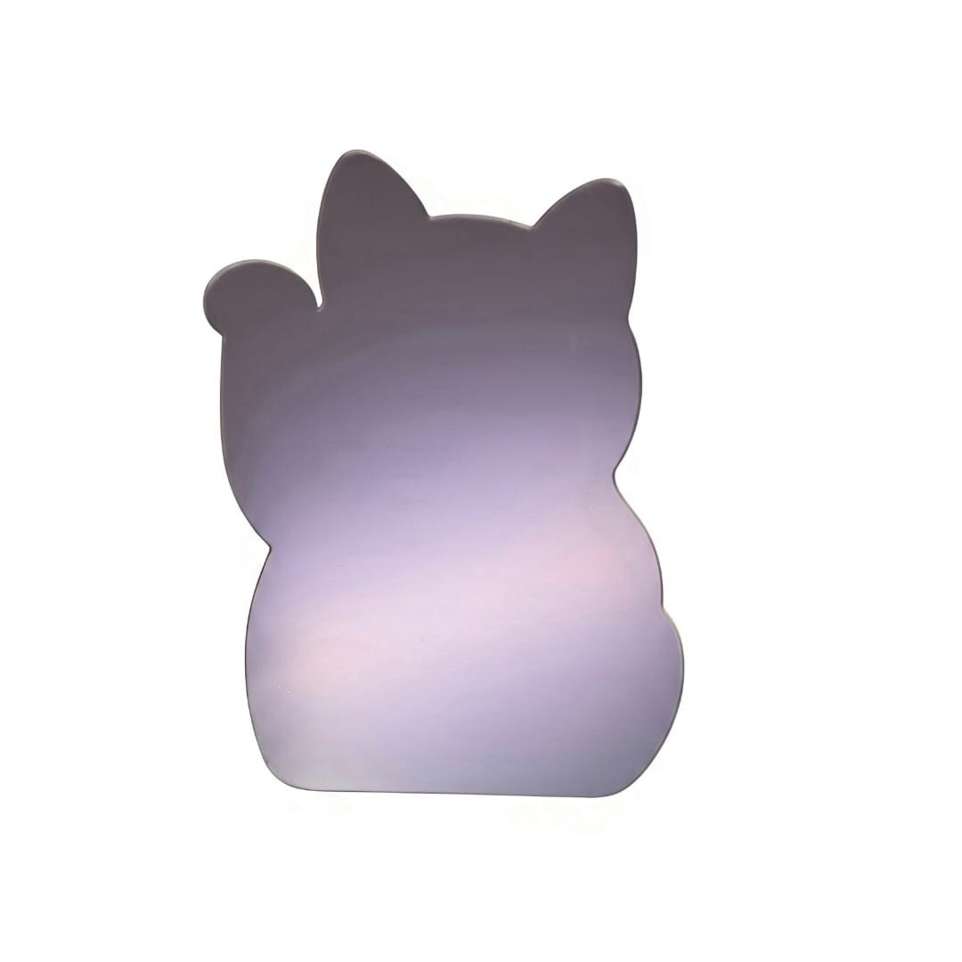 FBA173 Lucky Cat Shape Acrylic Mirror Board ('S' SIZE) (20cm (w) x 25.3cm (H) x 3mm (Thickness) (Not included Stand)