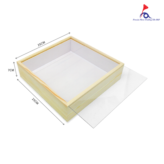 FBA028 WOODEN FLORAL FRAME - Freesia