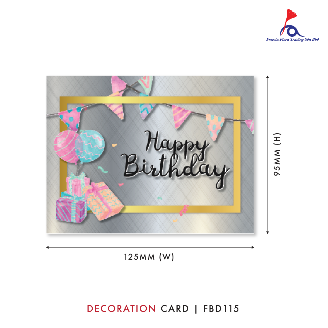 FBD ( Small ) - FBD115 Happy Birthday - Freesia