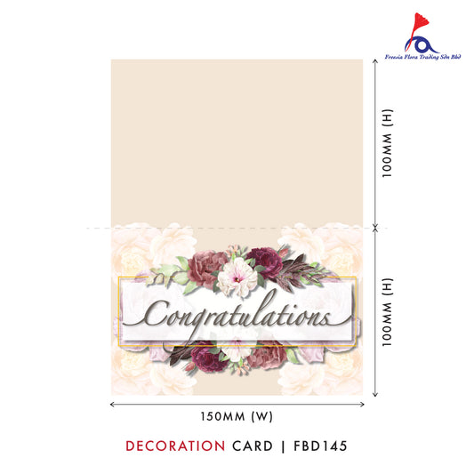 FBD (FOLD TYPE) - FBD145 Congratulations - Freesia