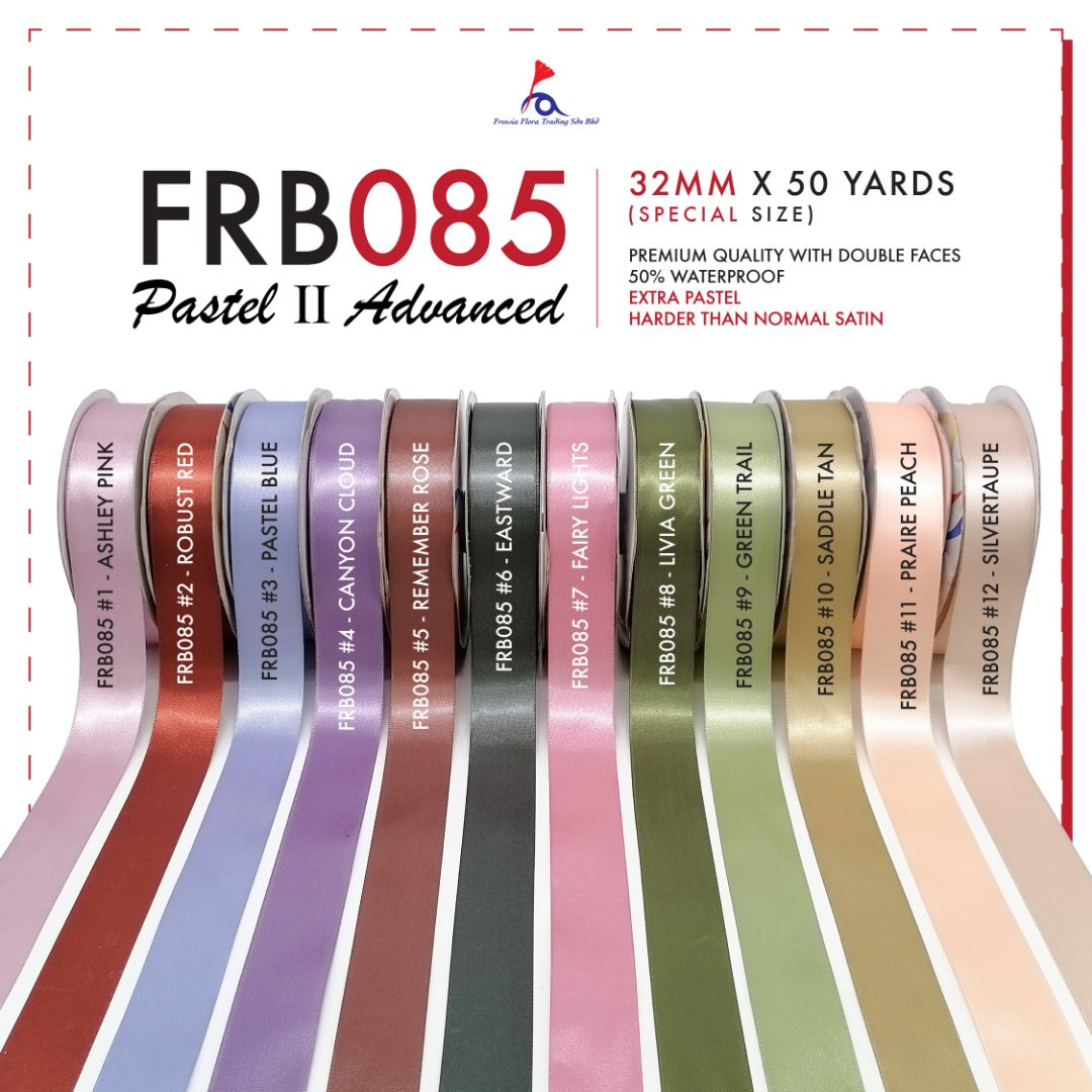 FRB085 PASTEL II SATIN 32MM X 50Y (GRADE AA) - Freesia