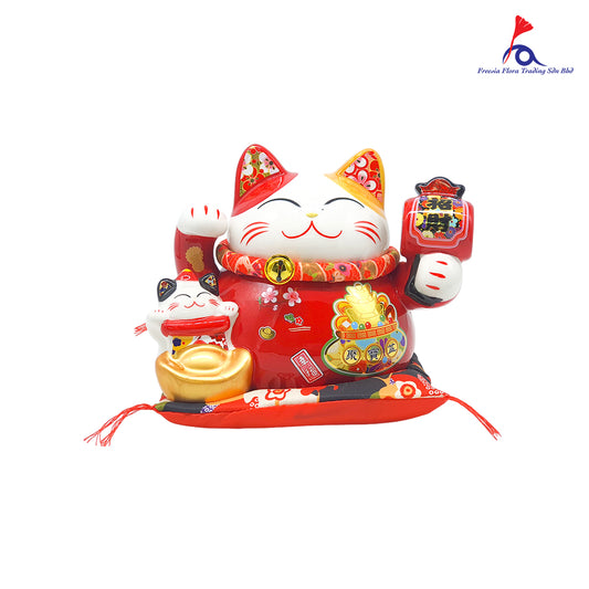 FBA077#1 6.5IN 韩式 精美陶瓷 招财猫 存钱罐