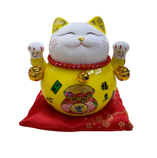 FBA135#3 4.5IN LUCKY CAT 福至心靈 - YELLOW