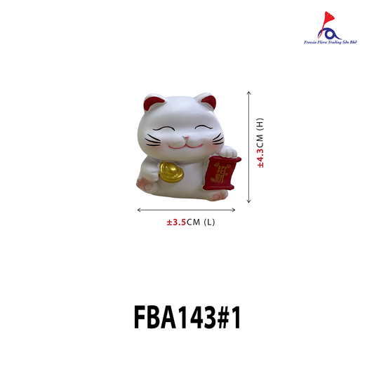FBA143#1 1.5IN Mini Lucky Cat 元宝招财猫