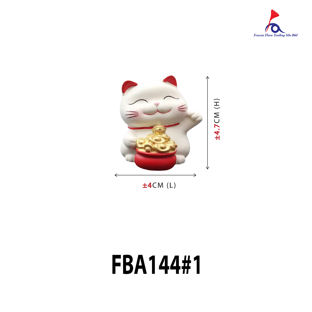 FBA144#1 2IN Mini Lucky Cat 元宝-招财猫