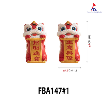 FBA147#1 1IN Premium Lion Dance set (醒狮石狮子摆件)