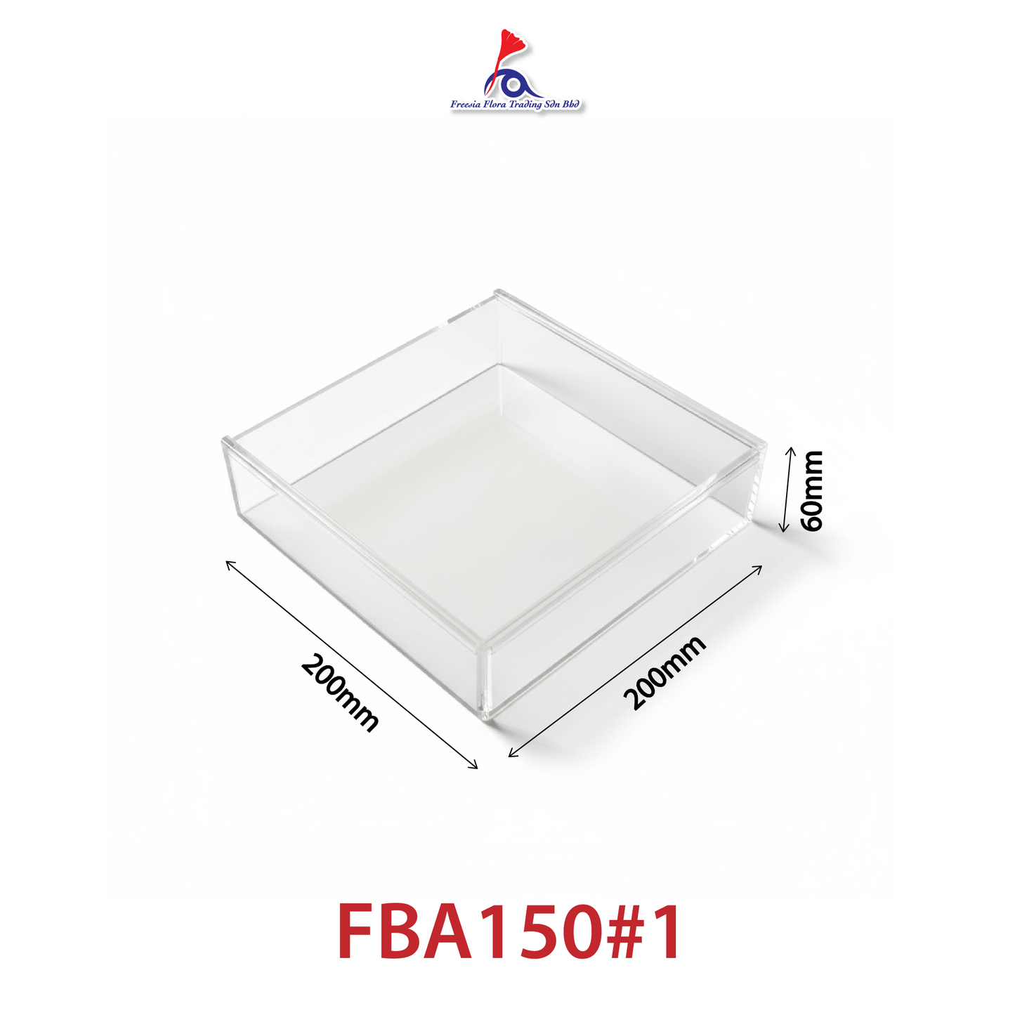 FBA150 FREESIA Premium Clear Acrylic Box with Sliding Door / Kotak Duit Hantaran / Gift Box / Acrylic Frame