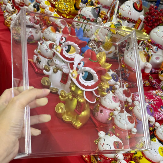 FBA150 FREESIA Premium Clear Acrylic Box with Sliding Door / Kotak Duit Hantaran / Gift Box / Acrylic Frame