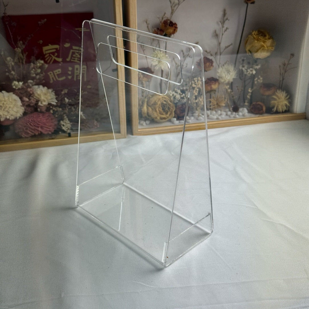 FBA151  FREESIA Premium Clear Acrylic Hand Carry Flower Bag / Bunga Telur Hantaran / Transparent Wedding Souvenir Acrylic Bag