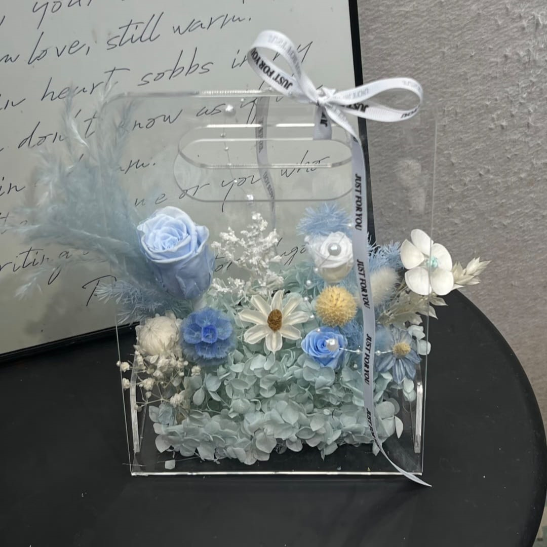 FBA157#1 ACRYLIC Hand Carry Flower Bag (NEW & IMPROVED)