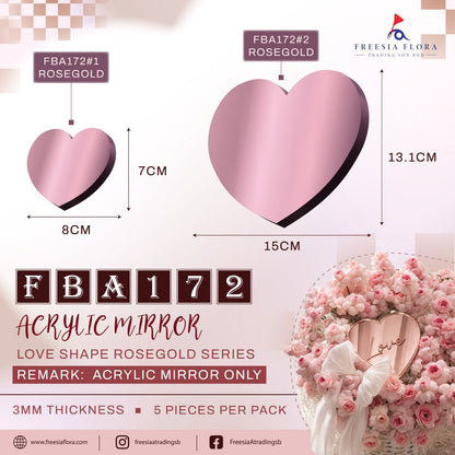 FBA172 LOVE Shape Mirror Board