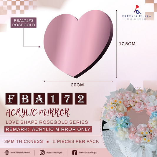 FBA172 LOVE Shape Mirror Board