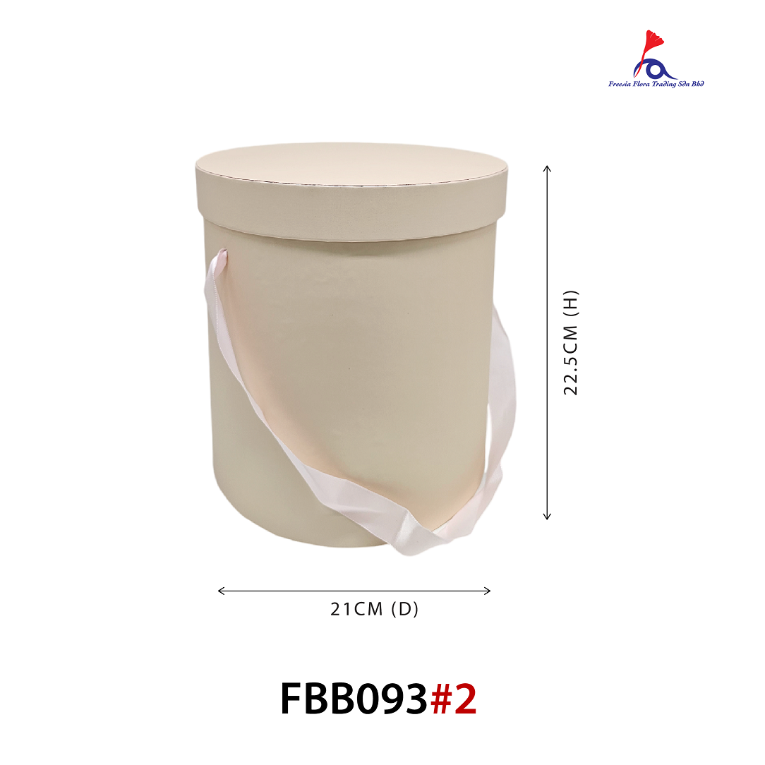 FBB093 MEDIUM ROUND BOX (21cm (D) x 22.5cm (H)) - "M" Size