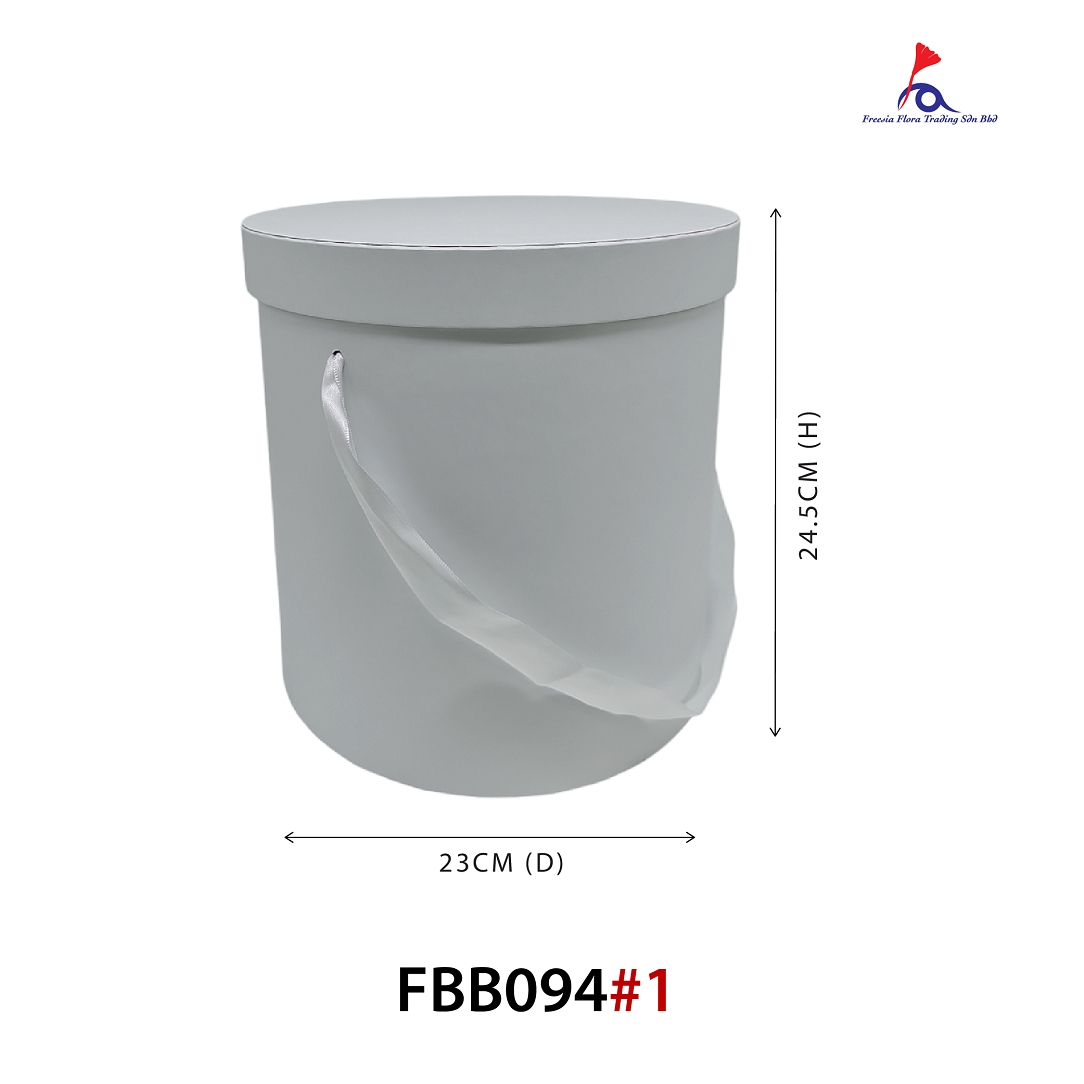 FBB094 Large ROUND BOX (23cm (D) x 24.5cm (H)) - "L" Size