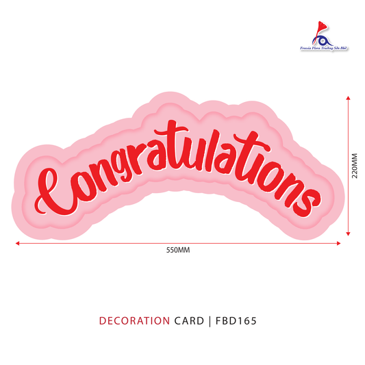 FREESIA Grand Opening Cards - FBD165 Congratulations